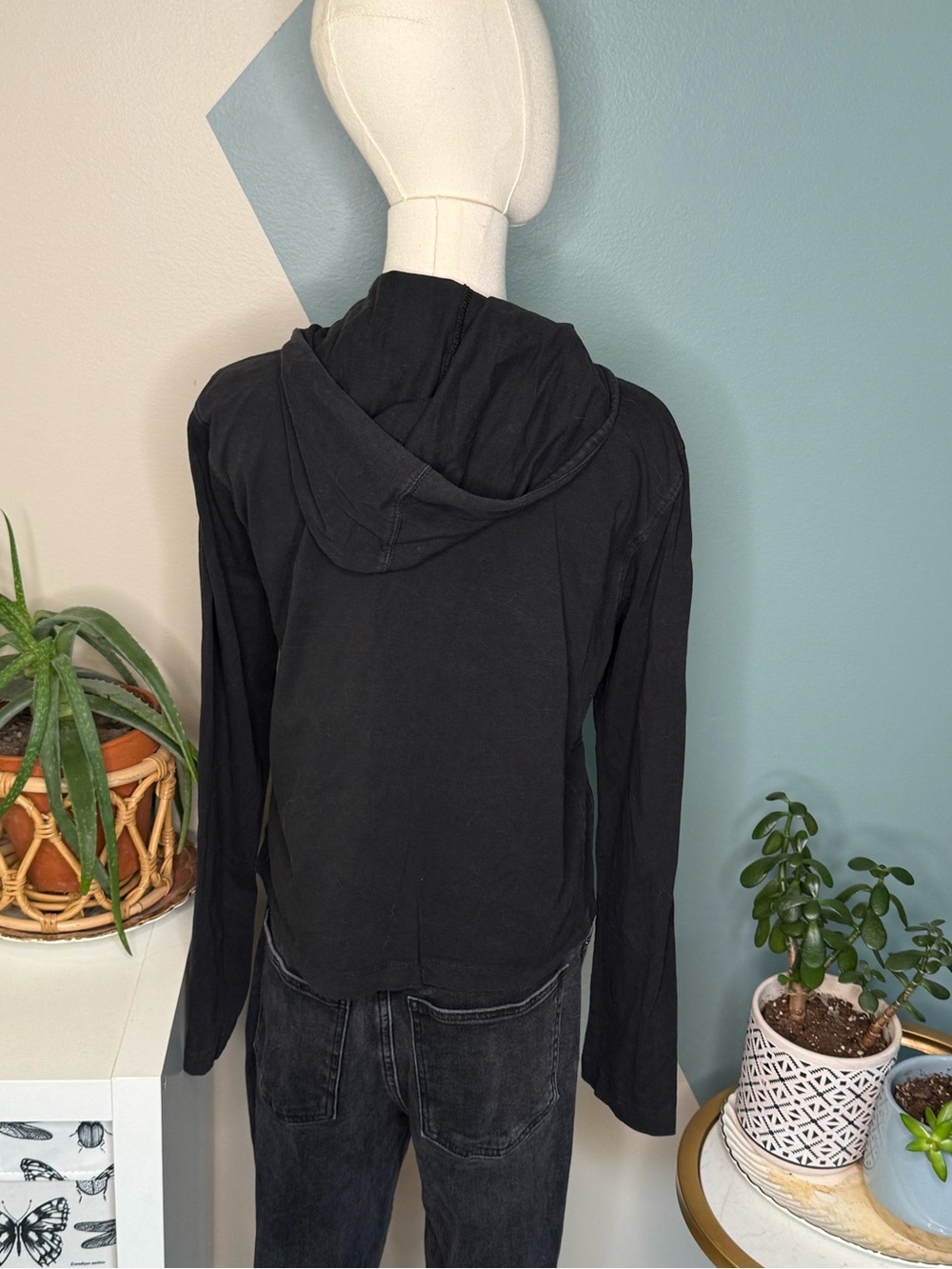 Danskin Black Zip Hooded Athleisure Yoga Jacket Medium - Picture 5 of 12
